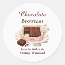 Hemlagade Chokladbrownies Presentetikett