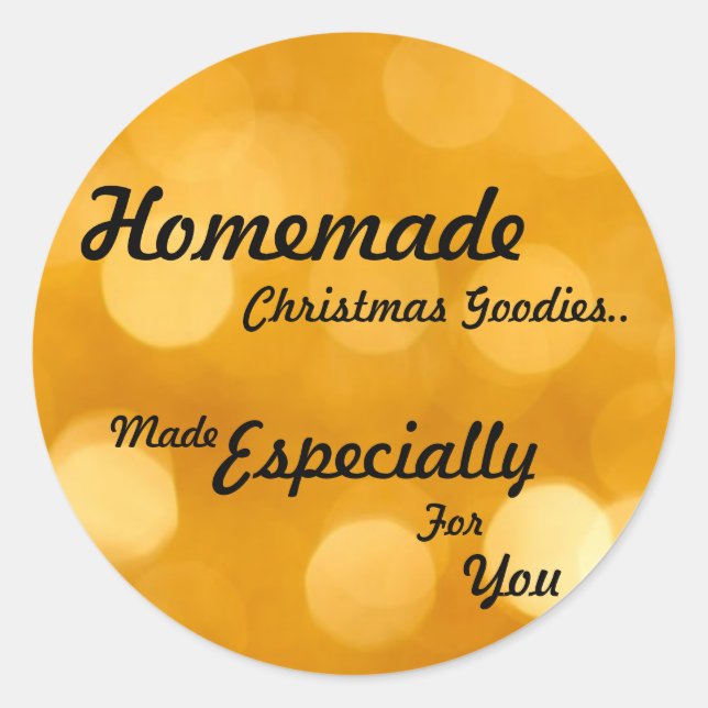 Hemlagade julgodbitklistermärkear runt klistermärke (Framsida)