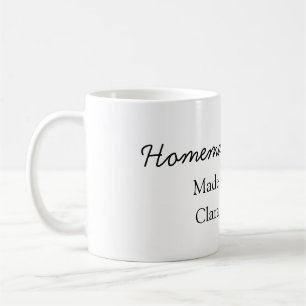 Hemlagade kakor lägg till din text namn anpassad k kaffemugg