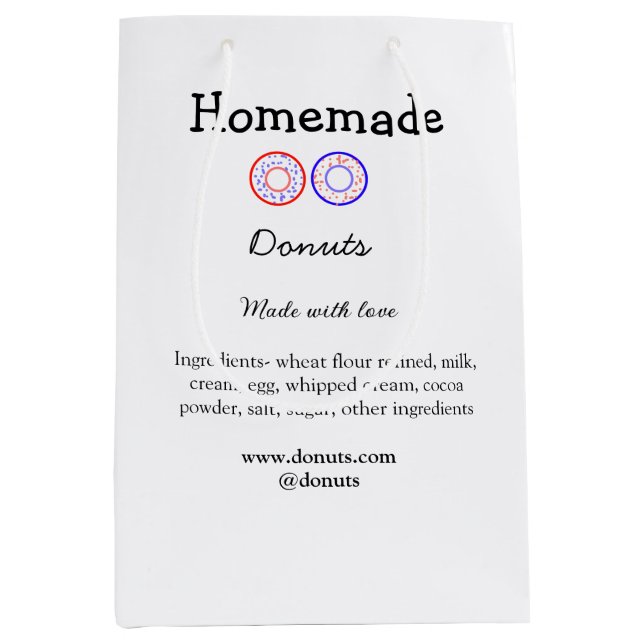 Hemlagade munkar gjorda med kärlek lägg till text  (Framsidan)