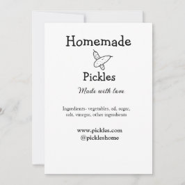 Hemlagade pickles gjorda med kärlek lägg till text inbjudningar