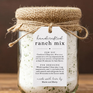 Hemlagade Ranch Mix Presentkort Presentetikett