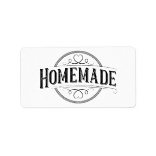 Hemlagade vintageetiketter adressetikett