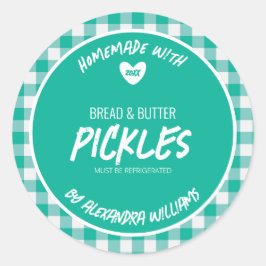 Hemlagat bröd och smörpickle runt dekal klistermärke