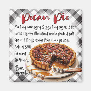 Hemlagat Pecan Paj recept Plaid Köksdekor Magnet