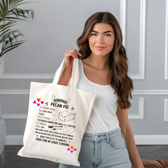 Hemlagat sött pekanpaj recept julklapp tygkasse (Skapare uppladdad)