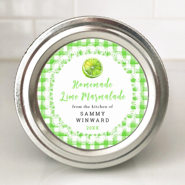 Hemlagd Lime Marmalade Konserverings Etikett (Skapare uppladdad)