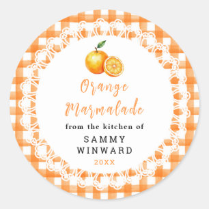 Hemlagd Orange Marmelad Burk Etikett