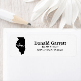 Hemlägesdisposition Heart Illinois Adress Returadress Etikett