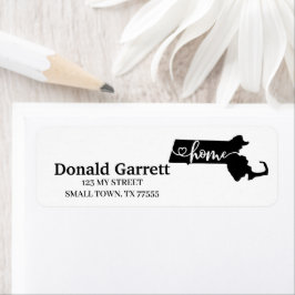 Hemlägesdisposition Heart Massachusetts Adress Returadress Etikett