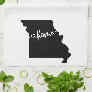 Hemlägesdisposition Heart Missouri Kökshandduk