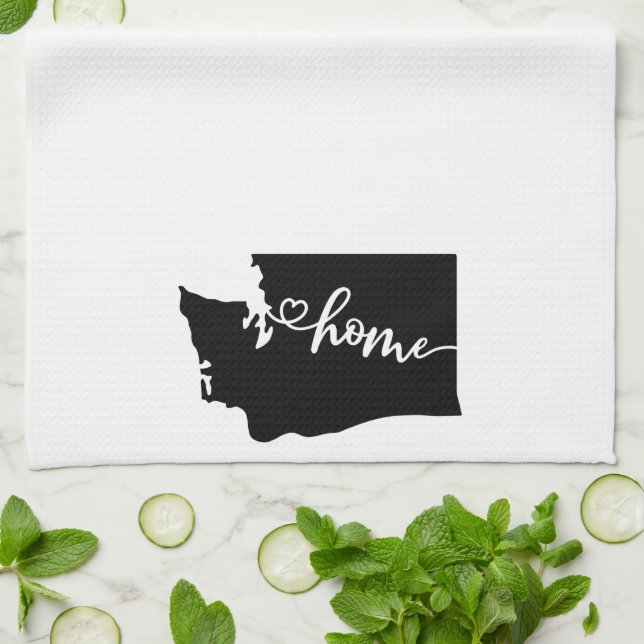 Hemlägesdisposition Heart Washington Kökshandduk (Vikta)