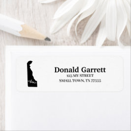 Hemlägesöversikt Heart Delaware Adress Returadress Etikett