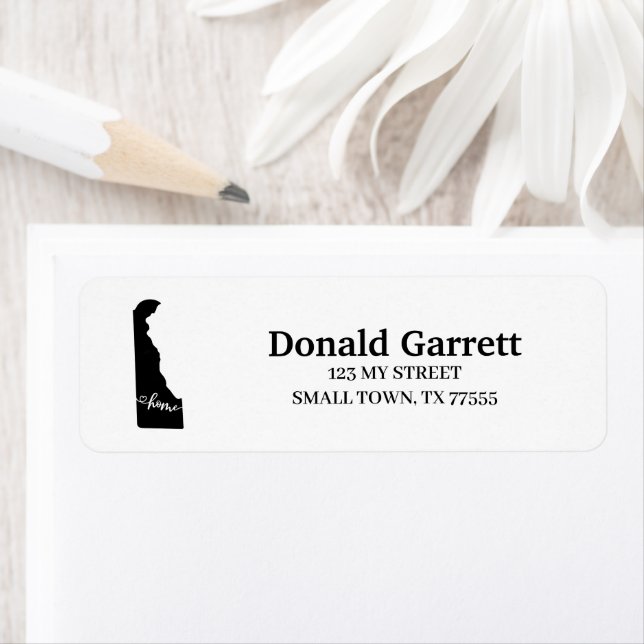 Hemlägesöversikt Heart Delaware Adress Returadress Etikett (Insitu)