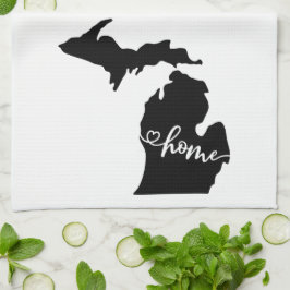 Hemlägesöversikt Heart Michigan Kitchen Towel Kökshandduk