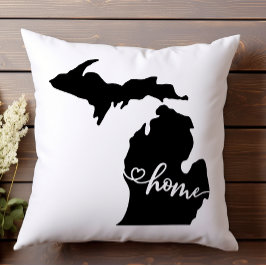Hemlägesöversikt Heart Michigan Kudde