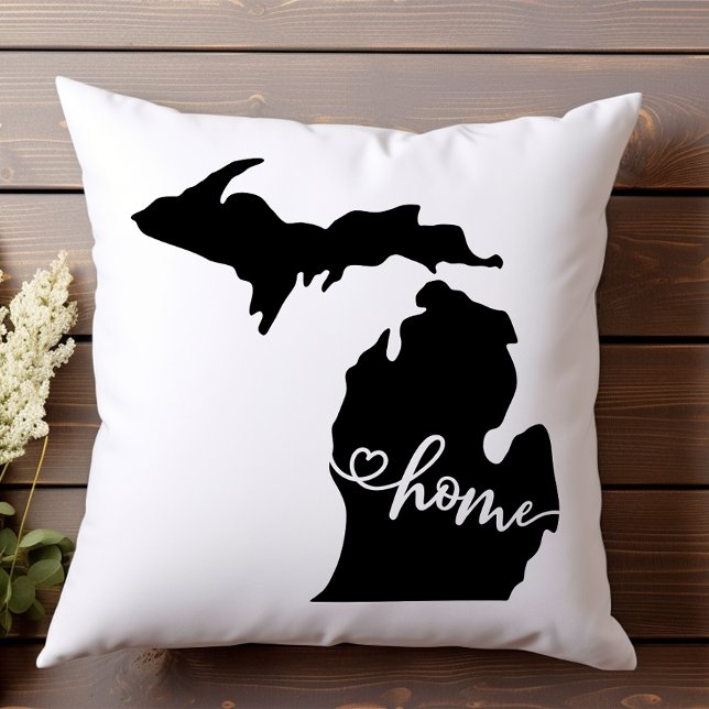 Hemlägesöversikt Heart Michigan Kudde (Skapare uppladdad)