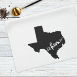 Hemlägesöversikt Heart Texas Kökshandduk<br><div class="desc">Vår anpassningsbar kökshandduk med Texas hemstat. Visa vår produktserie i vår Zazzle-butik.</div>