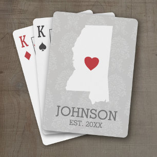 Hemland Karta Art Anpassat namn Mississippi Casinokort