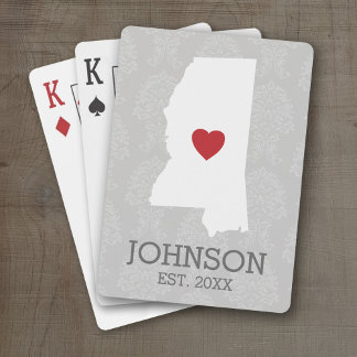 Hemland Karta Art Anpassat namn Mississippi Casinokort
