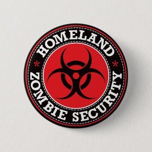 HemlandZombiesäkerhet - rött B Knapp