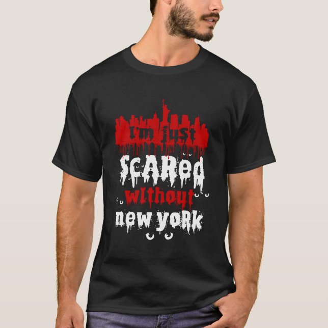 Hemlängtana New York Amerika, Amerikanska Hallowee T Shirt (Framsida)