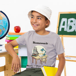 Hemläxa: för att 7 timmars skoltid inte räckte t shirt
