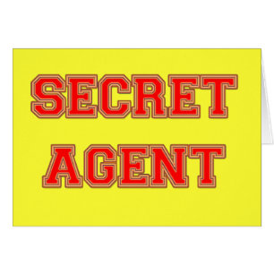 Hemlig agent hälsningskort
