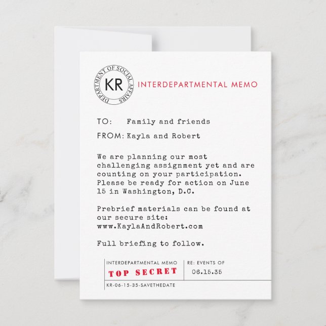 Hemlig Agent Spy Spara datum Datumet (Framsida)