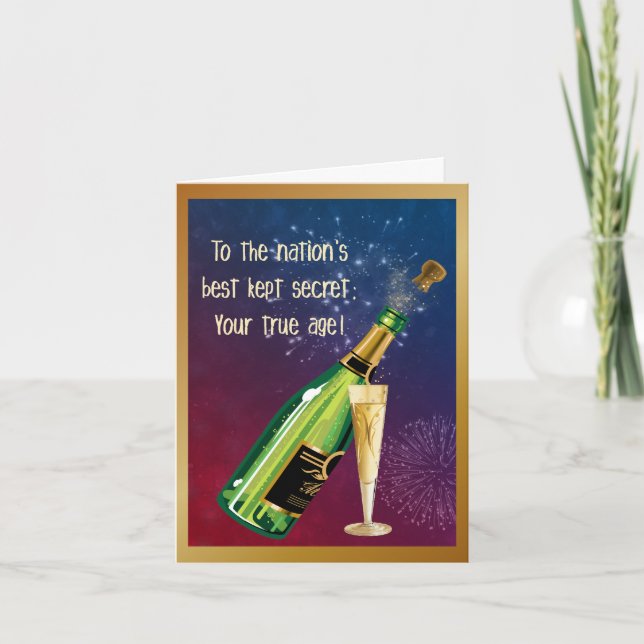 Hemlig ålderfödelsedag kort (Framsida)
