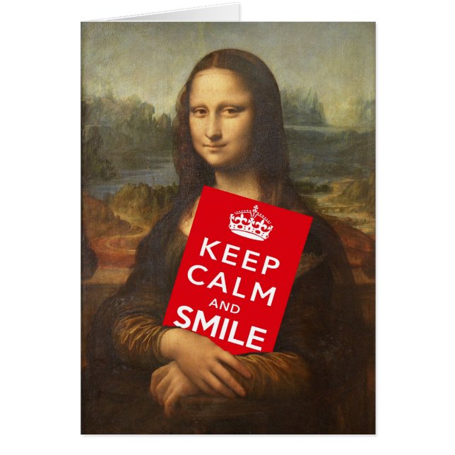 Hemlig bakom Mona Lisa's Smile Hälsningskort (Framsidan)
