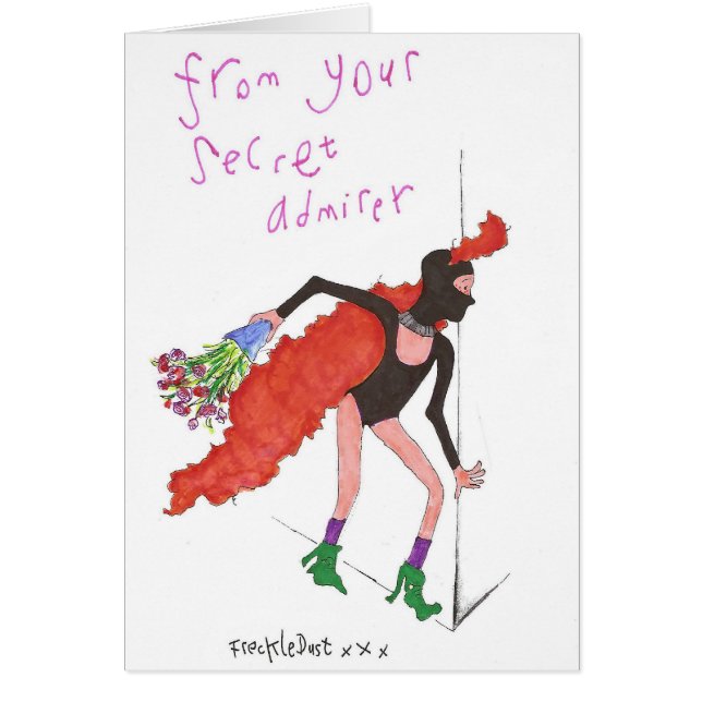 Hemlig beundrare hälsningskort (Framsidan)