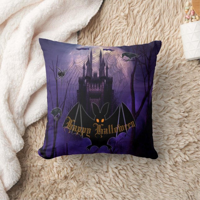 Hemlig Castle Halloween Kudde (Filt)