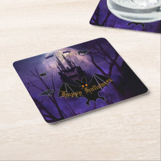 Hemlig Castle Halloween Underlägg Papper Kvadrat