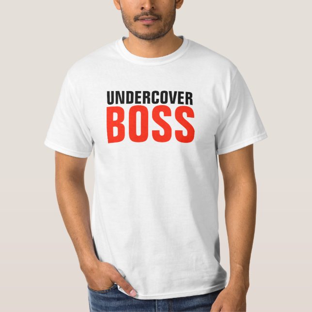 Hemlig chefskjorta t-shirt (Framsida)