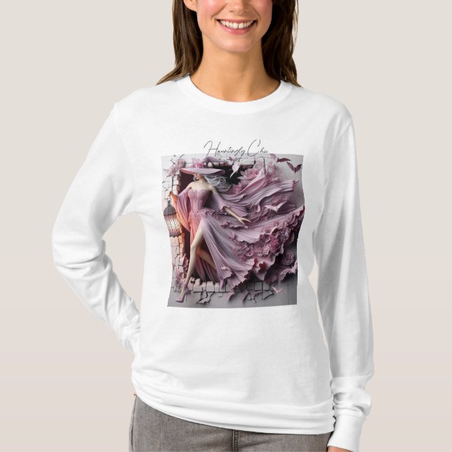 Hemlig Chic 3D Halloween Witch T-Shirt (Framsida)