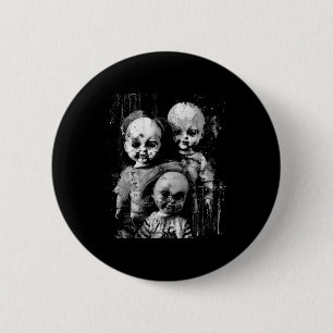 Hemlig Creepy Doll Horror Leksak Halloween Goth Al Knapp
