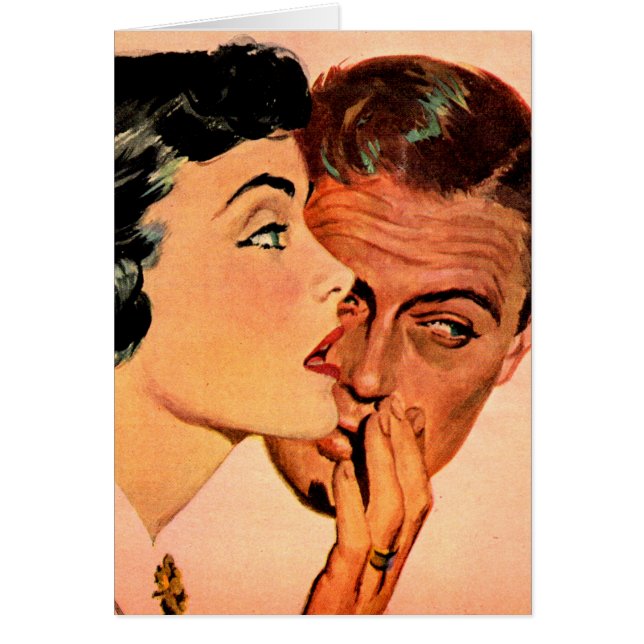 Hemlig delning eller "Doris, din lapp visar" Hälsningskort (Framsidan)