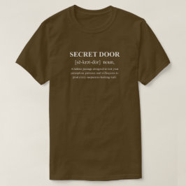 Hemlig Dörr Rollig RPG Definition Med Vit Text T Shirt