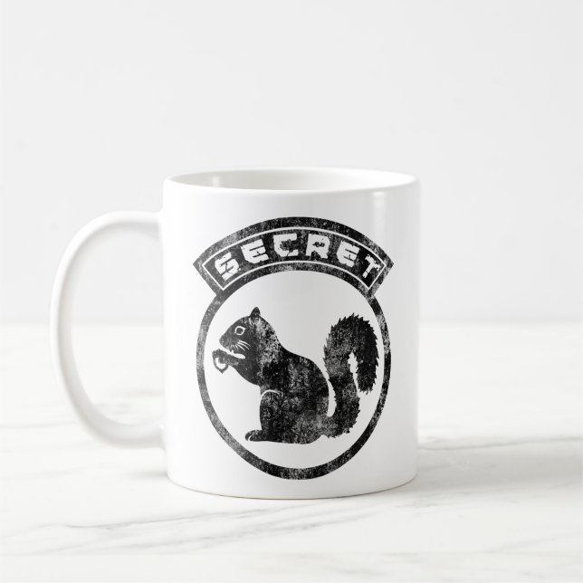 Hemlig ekorre - Distress - Typ 2 Kaffemugg (Vänster)