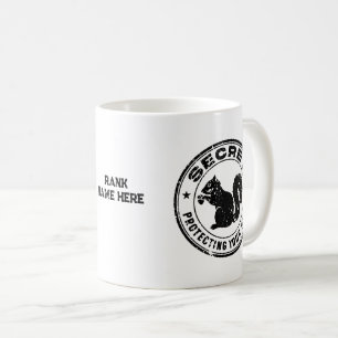 Hemlig ekorre "Skydda din Nöt" är stressad Kaffemugg