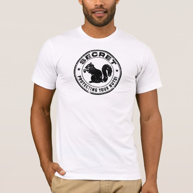 Hemlig ekorre "Skydda din Nöt" är stressad T Shirt (Framsida)