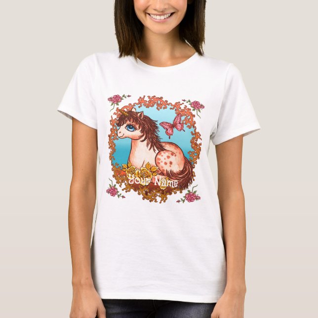 Hemlig enhörning t-shirt (Framsida)