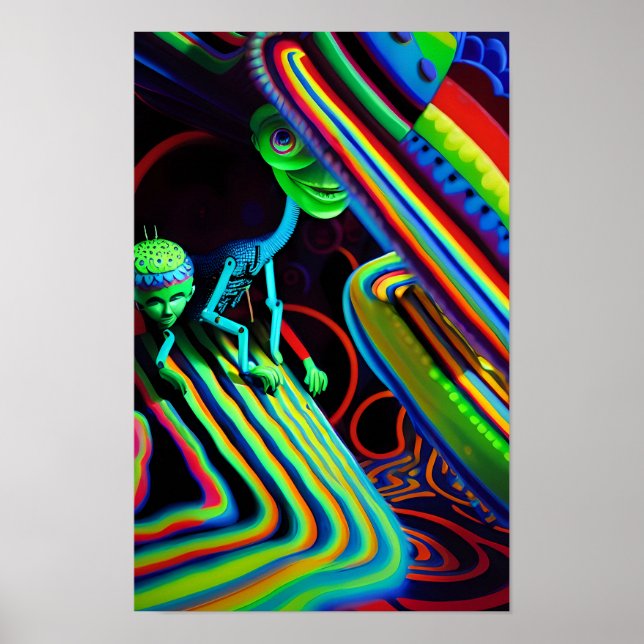 Hemlig Födelsedagsfest Ken Gage Surrealism Poster (Framsidan)