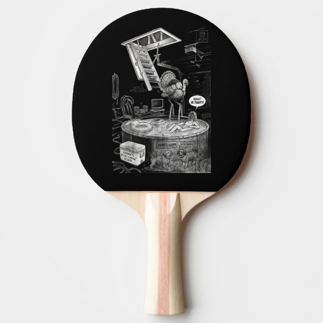 Hemlig Garagere-sort Pingisracket Roligt (Framsidan)