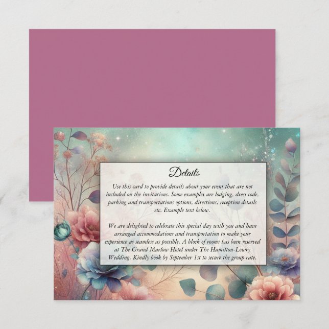 Hemlig Garden i kvällsglöd Tilläggskort (Fram/baksida)