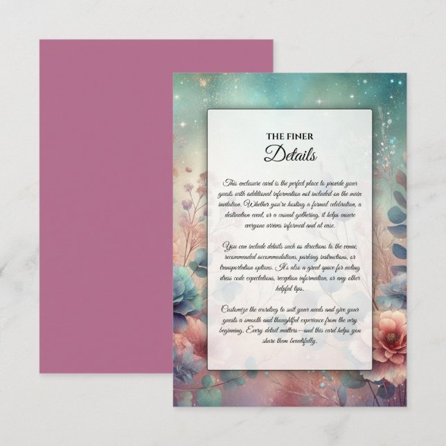 Hemlig Garden i kvällsglöd Tilläggskort (Fram/baksida)