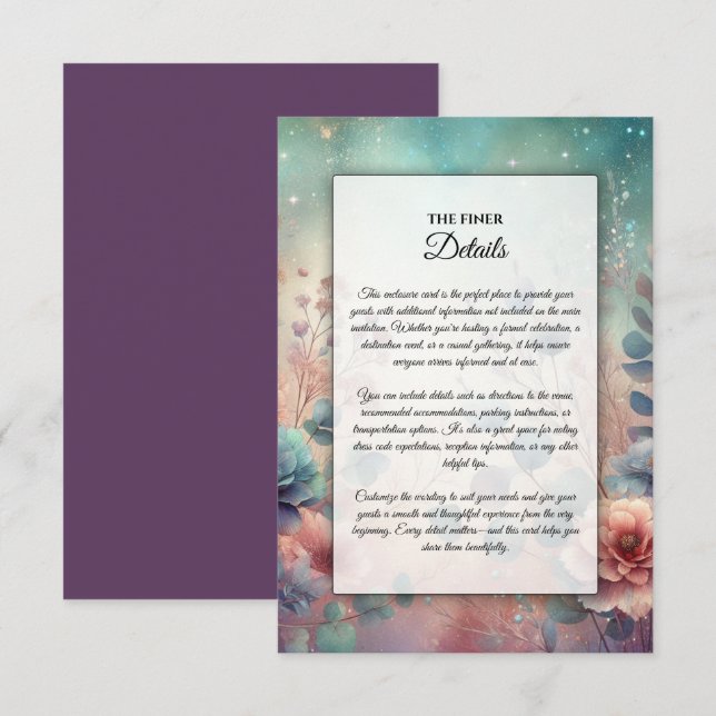 Hemlig Garden i kvällsglöd Tilläggskort (Fram/baksida)