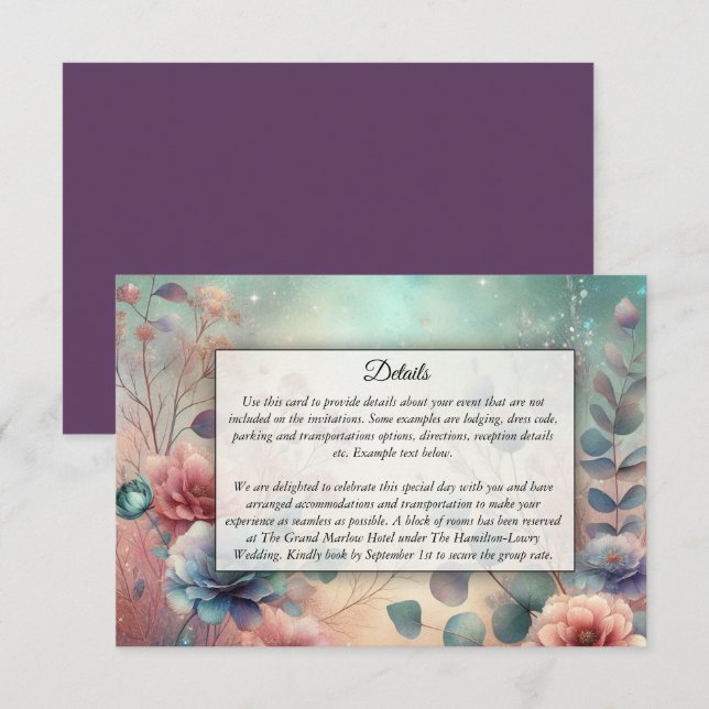 Hemlig Garden i kvällsglöd Tilläggskort (Fram/baksida)