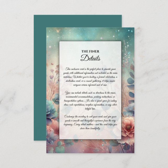 Hemlig Garden i kvällsglöd Tilläggskort (Fram/baksida)